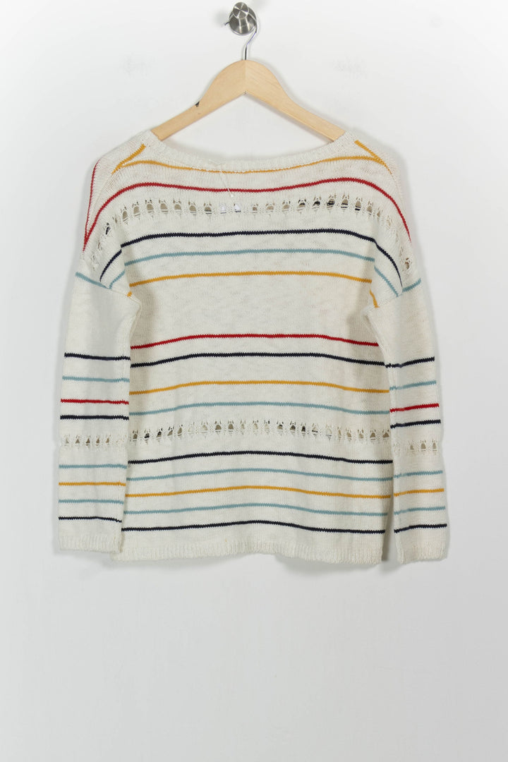 Pull Blanc à Rayures - Taille S/36 de la marque Bérénice | PARAD64037 - Vendu par Paradigme - Image 4