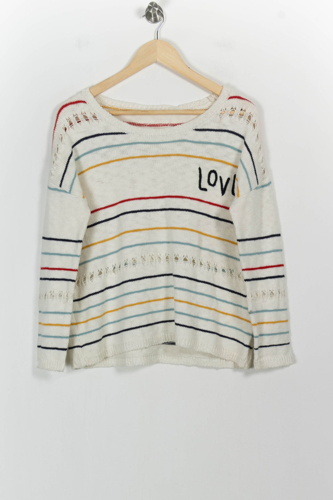Pull Blanc à Rayures - Taille S/36 de la marque Bérénice | PARAD64037 - Vendu par Paradigme - Image 2
