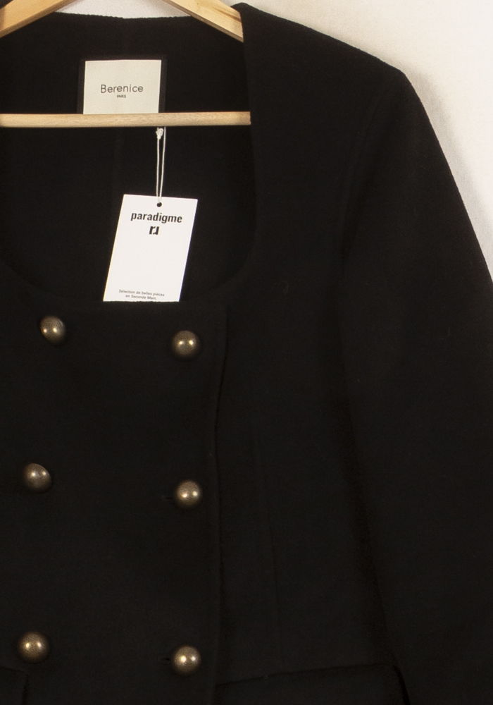 Manteau Noir - Taille S/36 de la marque Bérénice | PARAD64081 - Vendu par Paradigme - Image 3