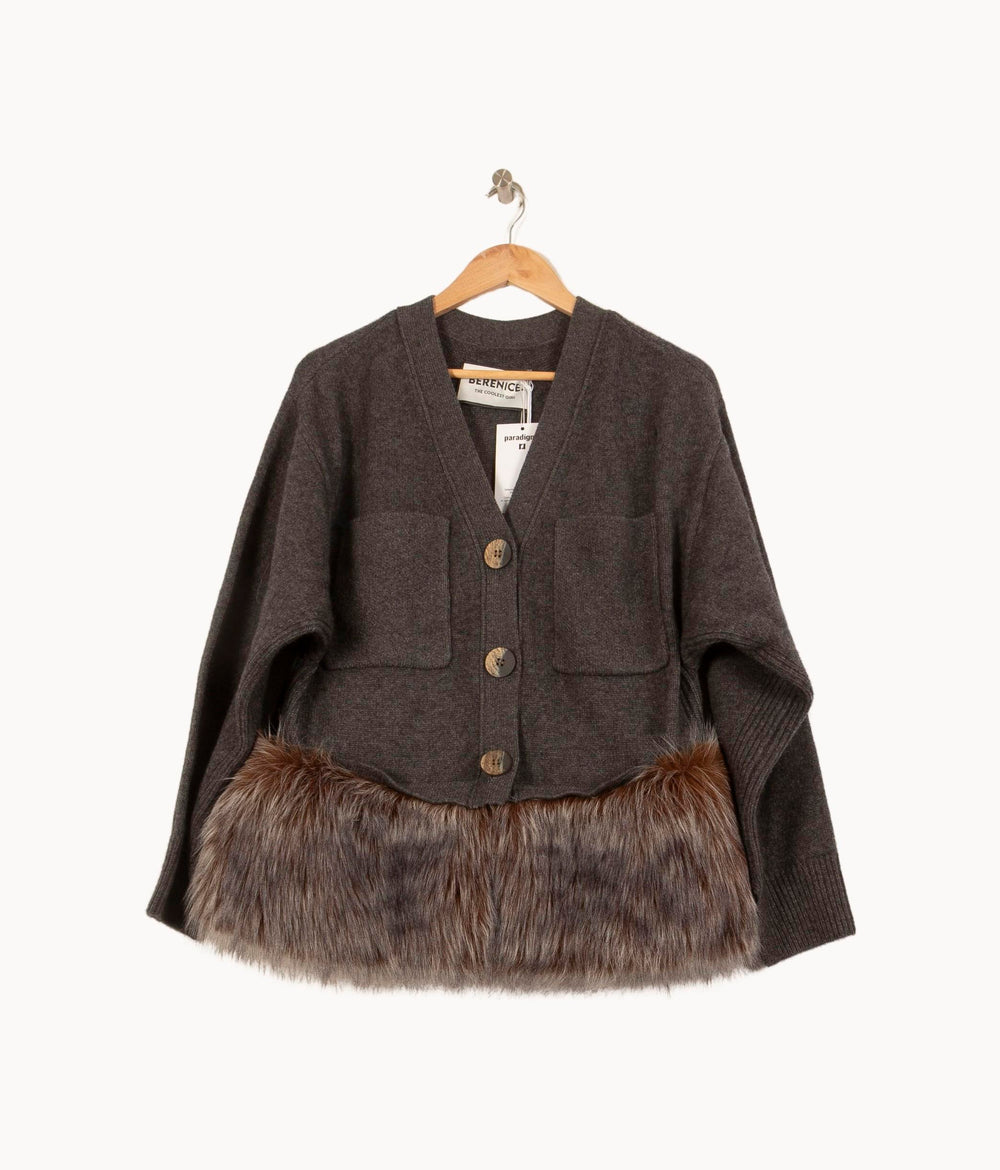 Veste Grise et Marron - Taille S/36 de la marque Bérénice | PARAD64082 - Vendu par Paradigme - Image 2
