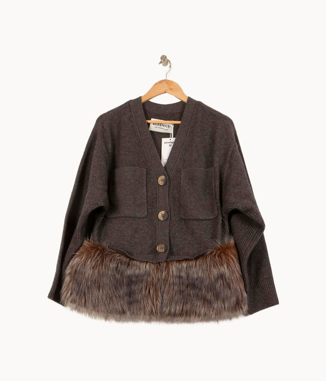 Veste Grise et Marron - Taille S/36 de la marque Bérénice | PARAD64082 - Vendu par Paradigme - Image 2