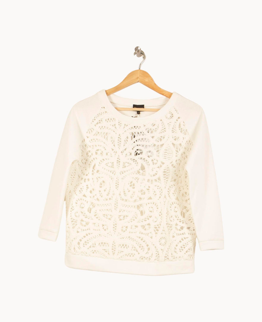 Sweat Blanc - Taille S/36 de la marque Bérénice | PARAD64088 - Vendu par Paradigme - Image 2