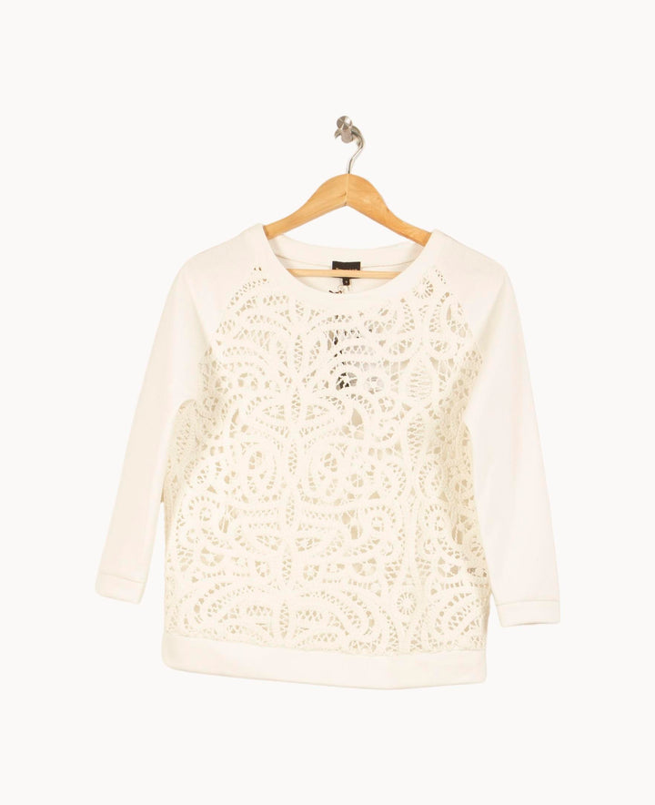 Sweat Blanc - Taille S/36 de la marque Bérénice | PARAD64088 - Vendu par Paradigme - Image 2