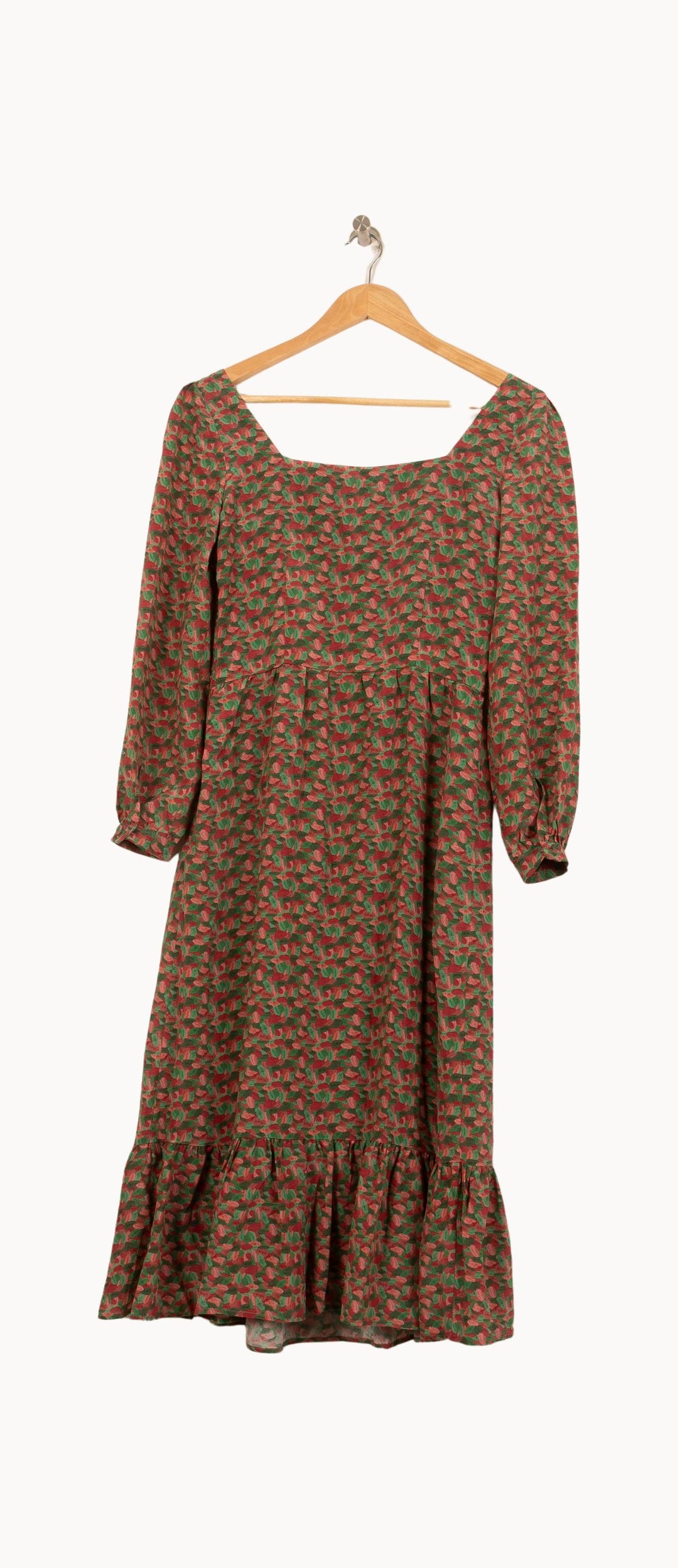 Robe Mi-longue Verte et Rouge - Taille XS/34 de la marque Soi Paris | PARAD64103 - Vendu par Paradigme - Image 4