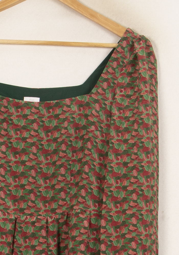 Robe Mi-longue Verte et Rouge - Taille XS/34 de la marque Soi Paris | PARAD64103 - Vendu par Paradigme - Image 3
