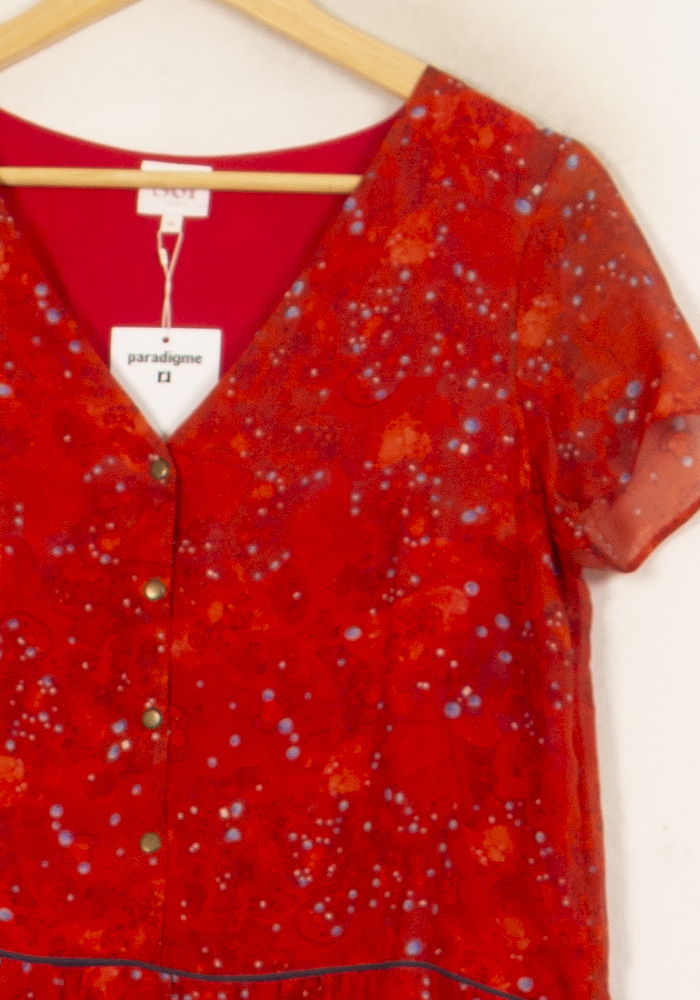 Robe Courte Rouge - Taille S/36 de la marque Soi Paris | PARAD64104 - Vendu par Paradigme - Image 3
