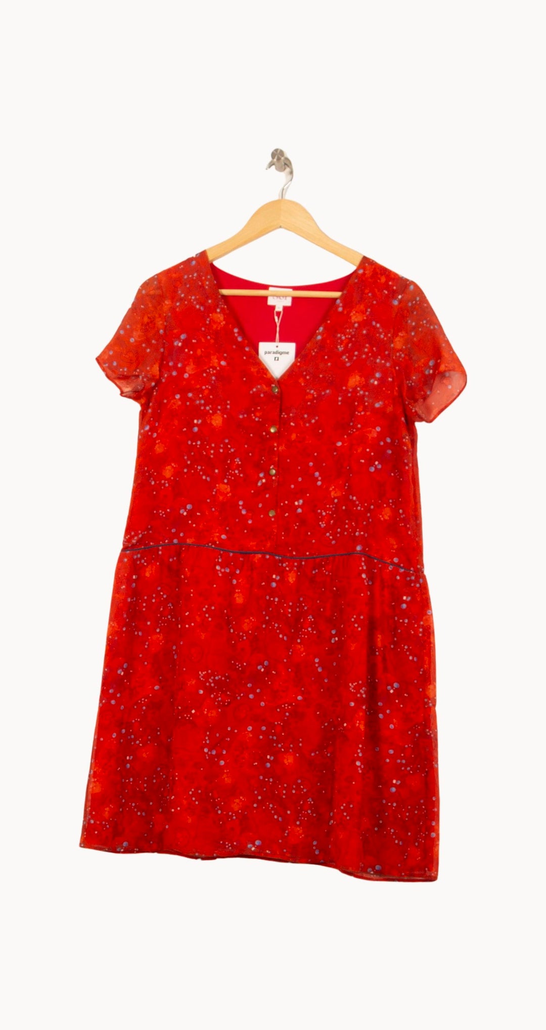 Robe Courte Rouge - Taille S/36 de la marque Soi Paris | PARAD64104 - Vendu par Paradigme - Image 2