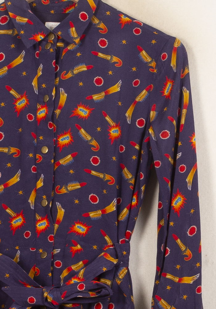 Robe Chemise Bleue - Taille S/36 de la marque Soi Paris | PARAD64107 - Vendu par Paradigme - Image 3