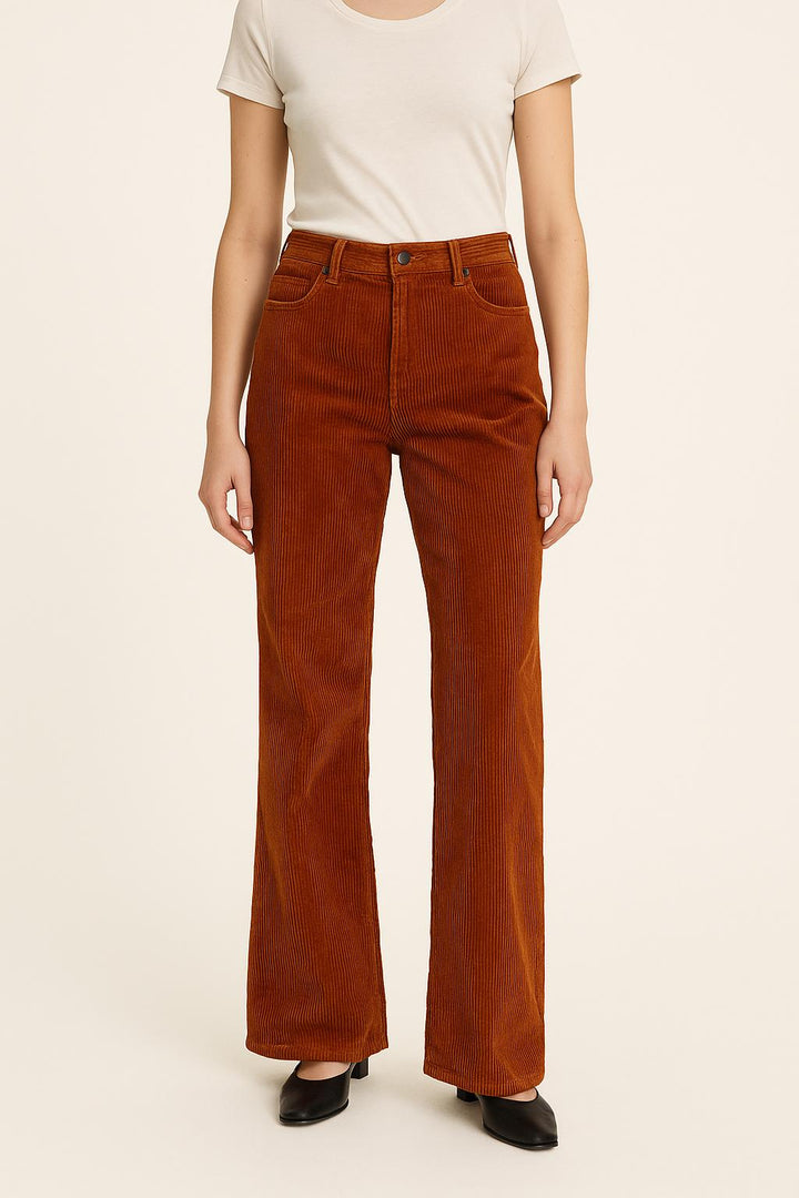 Pantalon côtelé orange - Taille XS/34 de la marque Soi Paris | PARAD64108 - Vendu par Paradigme - Image 1