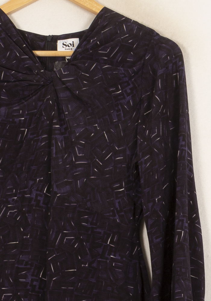 Robe Courte Violette - Taille S/36 de la marque Soi Paris | PARAD64111 - Vendu par Paradigme - Image 3