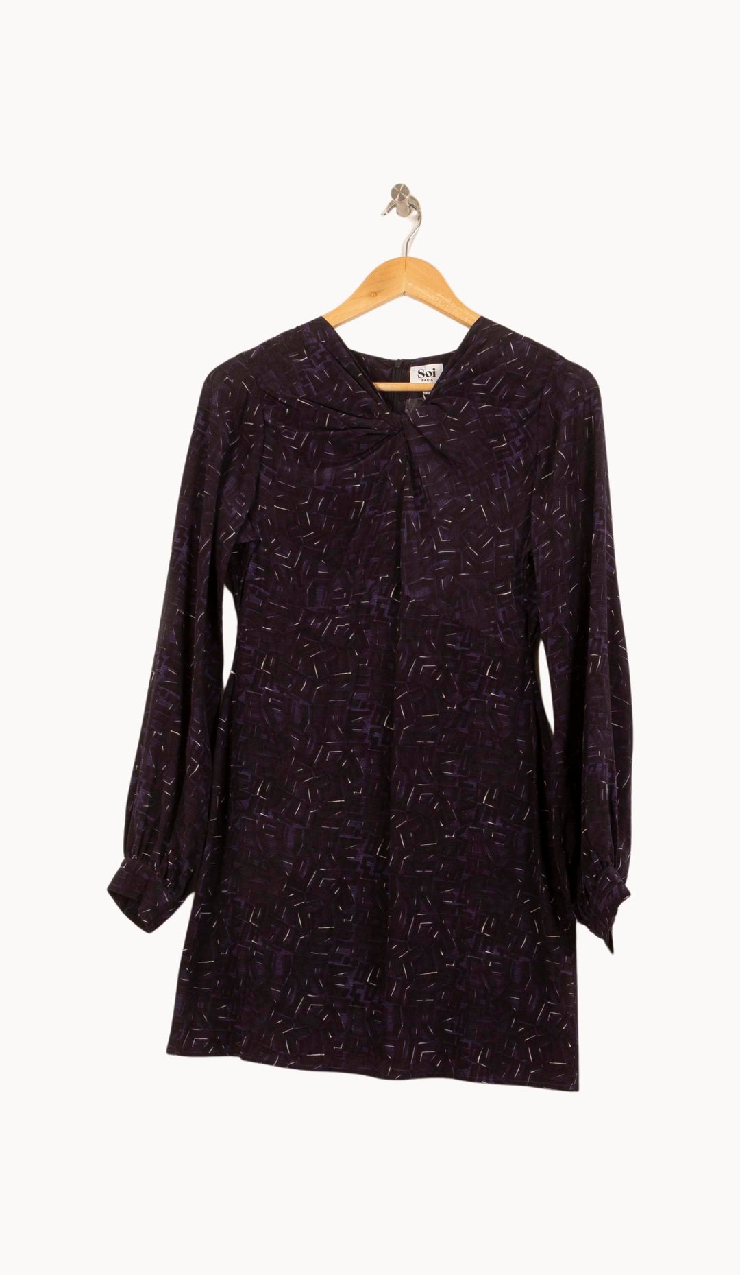 Robe Courte Violette - Taille S/36 de la marque Soi Paris | PARAD64111 - Vendu par Paradigme - Image 2