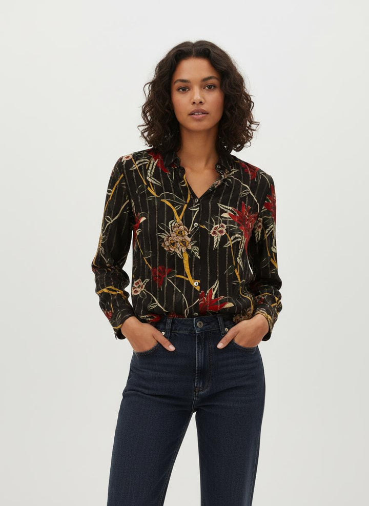 Chemise Noire et Rouge - Taille XS/34