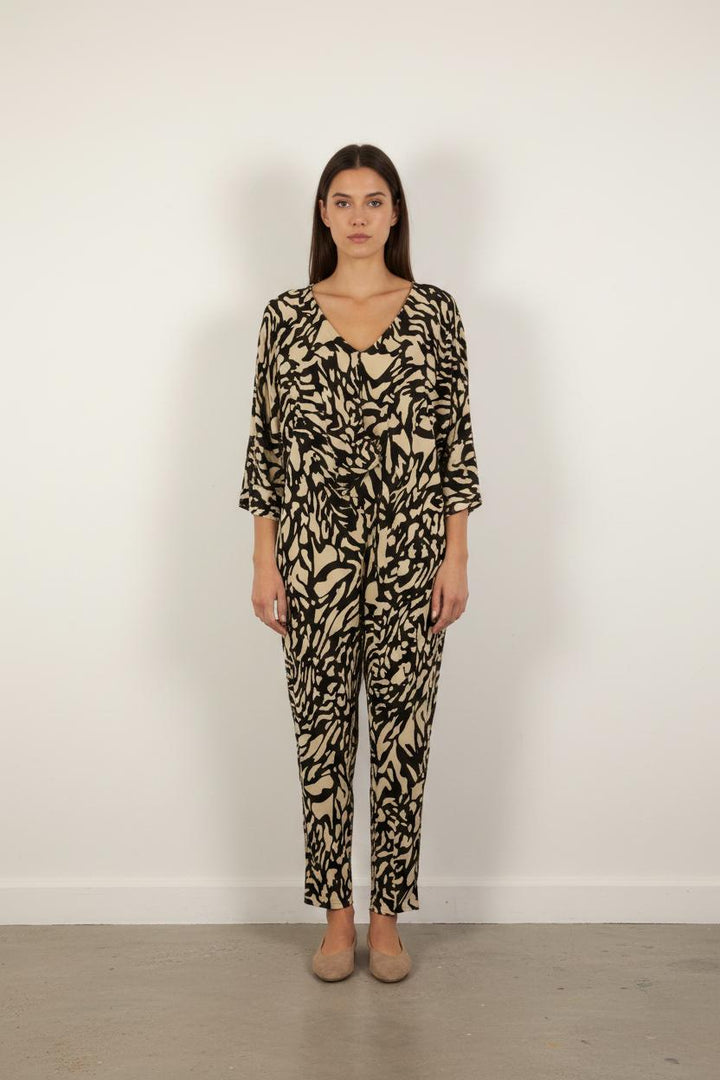 Robe Longue Noire et Beige - Taille XS/34