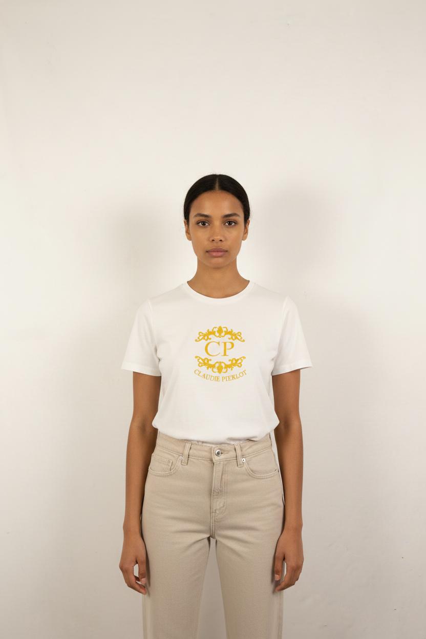 Tee-shirt Blanc et Jaune - Taille S/36