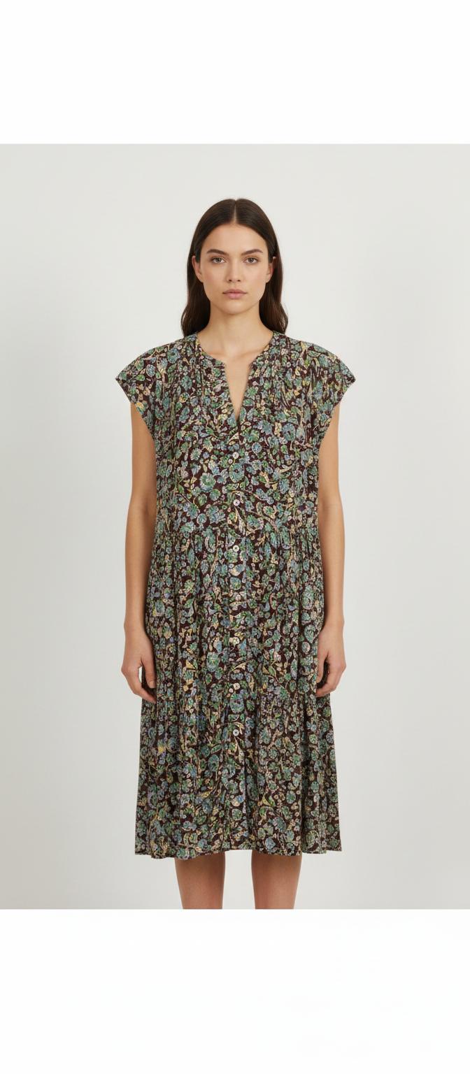 Blouse Verte et Marron - Taille S/36