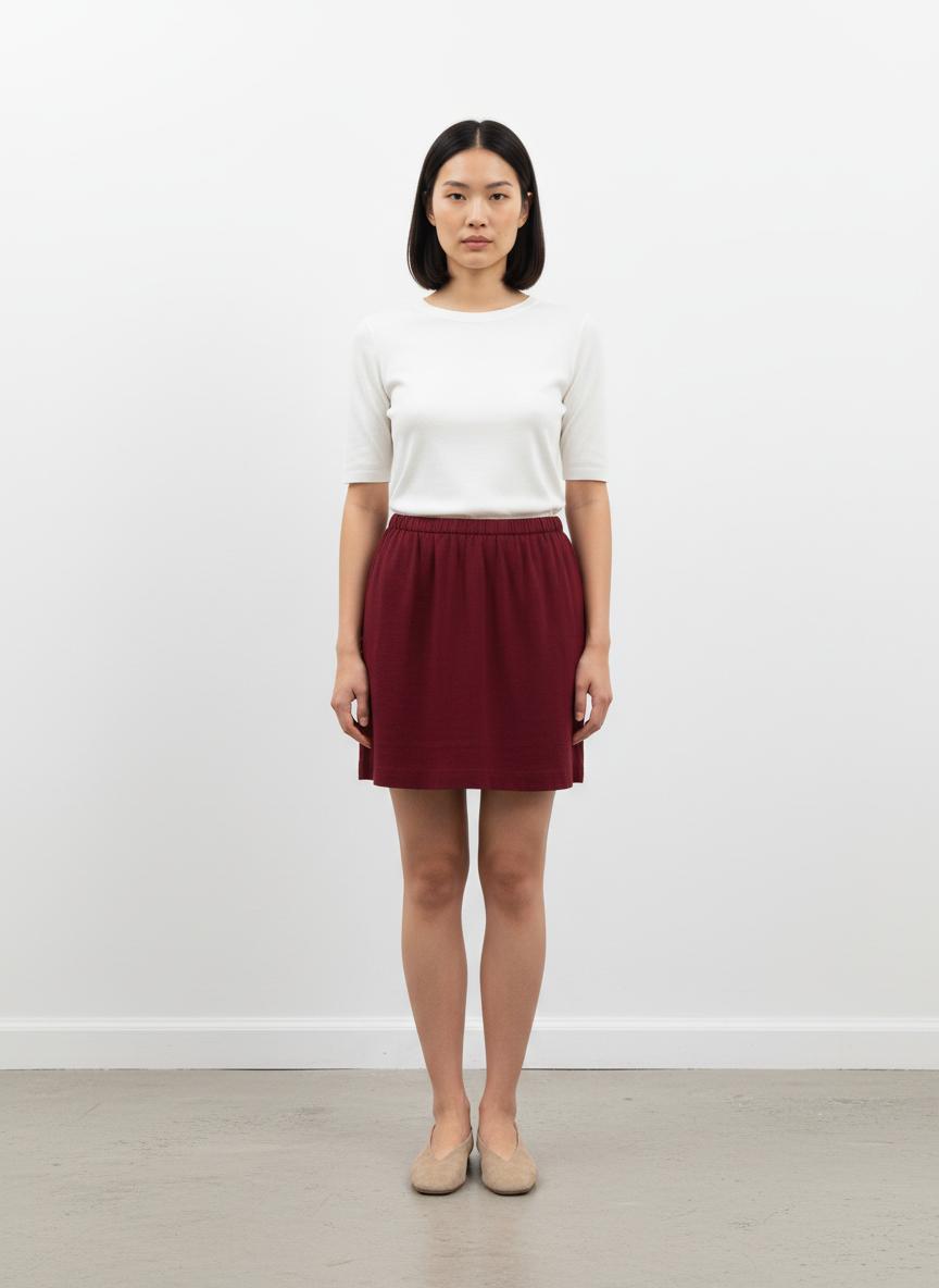 Jupe Plissée Bordeaux - Taille S/36