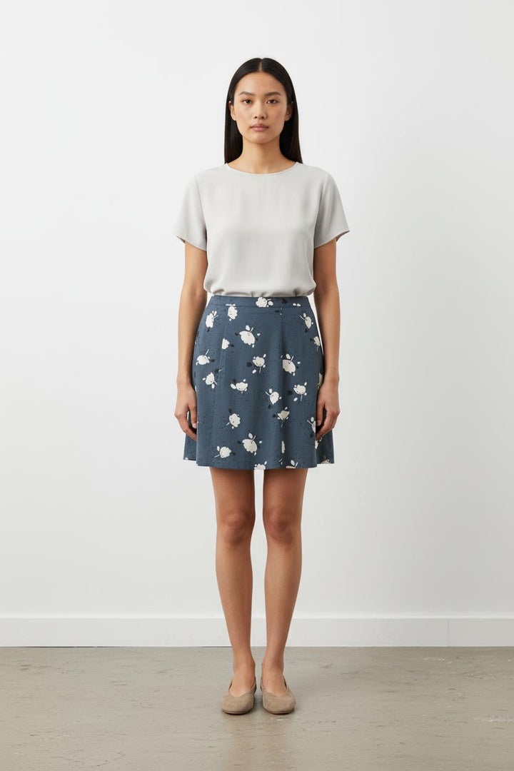 Jupe Courte Bleu et Blanc - Taille S/36