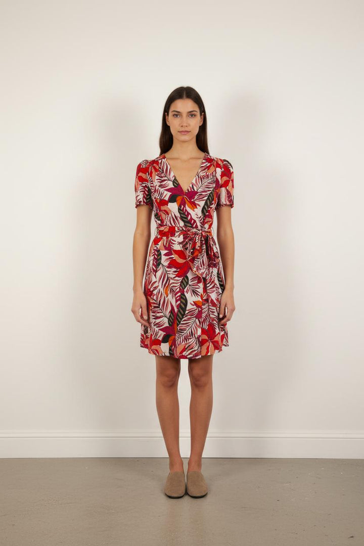 Robe Portefeuille Rose et Rouge - Taille M/38