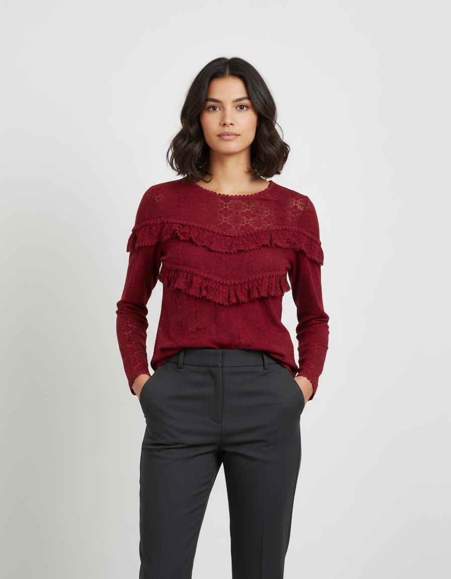Blouse Bordeaux - Taille S/36