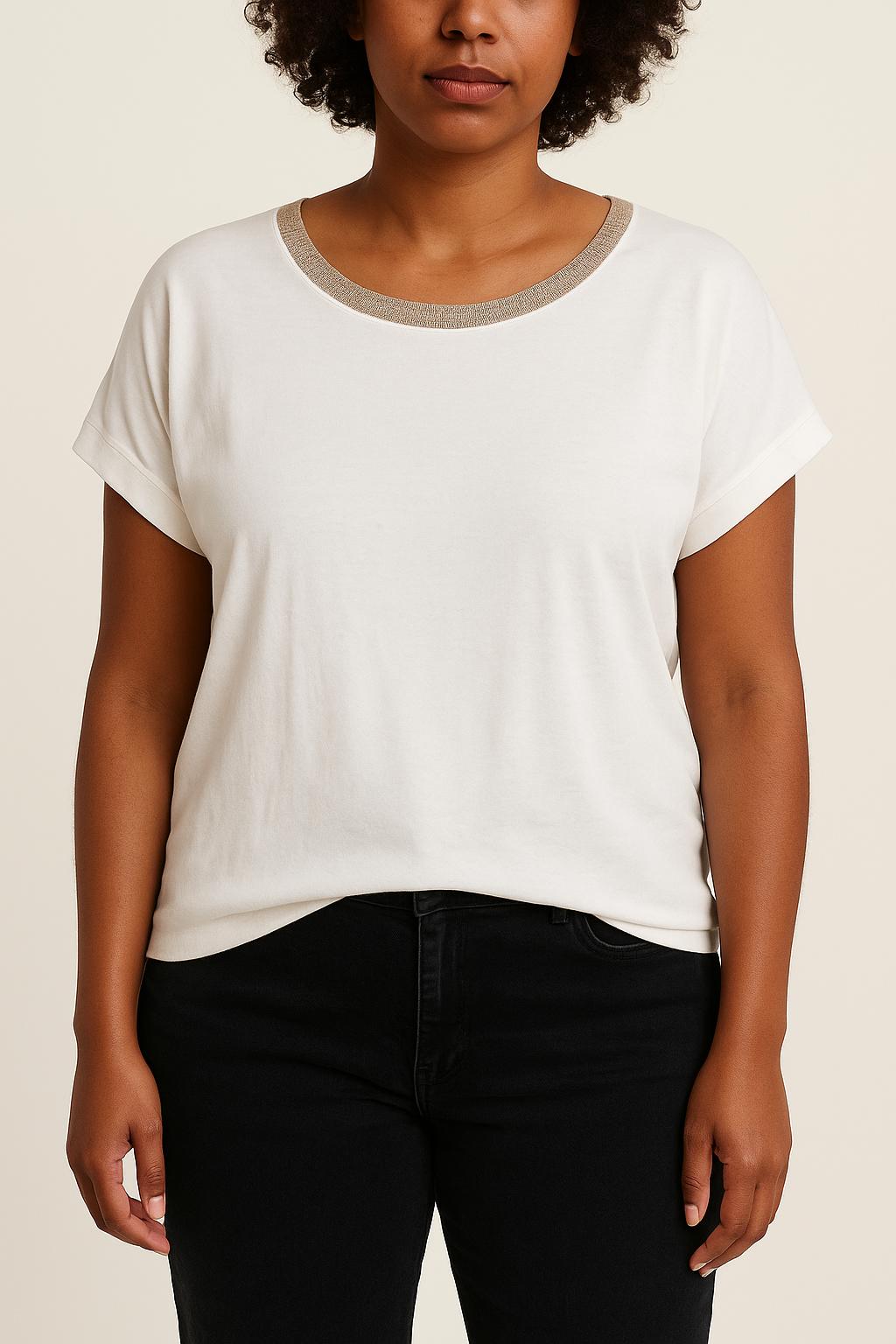 Pull Blanc et Beige - Taille L/40 de la marque Notshy Cashmere | PARAD64181 - Vendu par Paradigme - Image 1