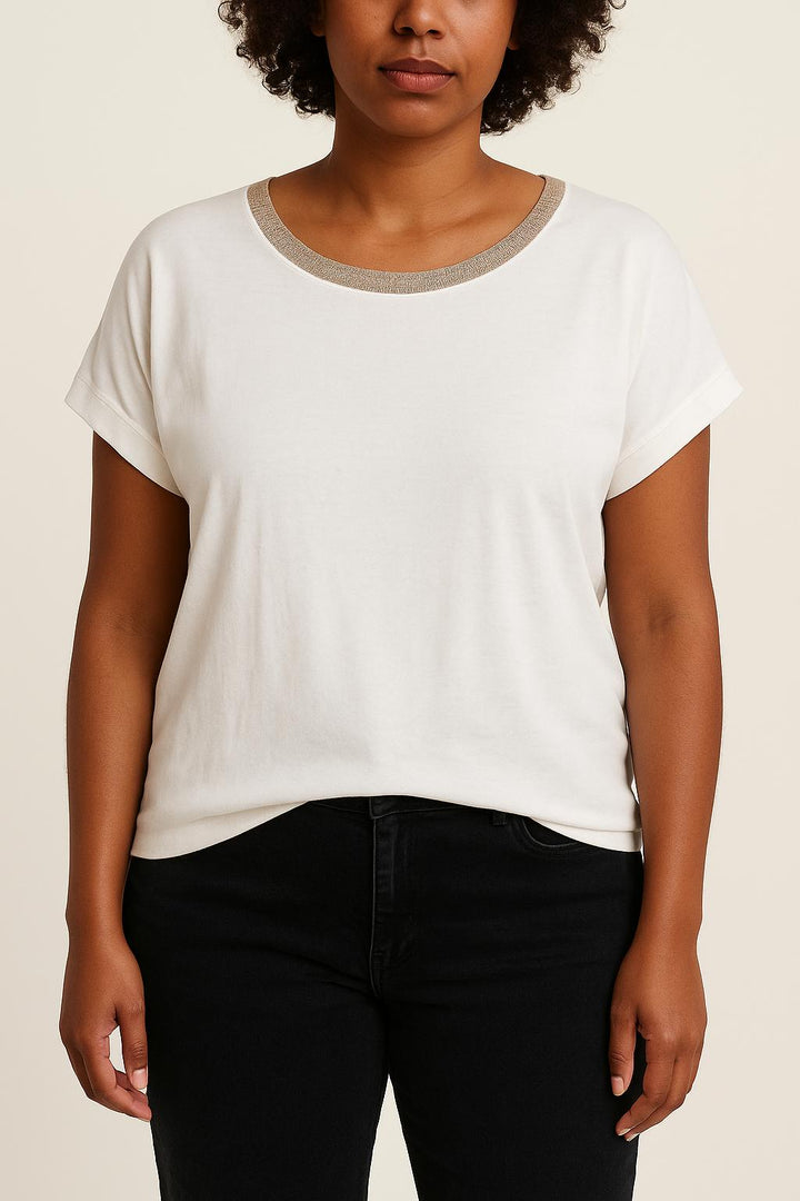 Pull Blanc et Beige - Taille L/40 de la marque Notshy Cashmere | PARAD64181 - Vendu par Paradigme - Image 1