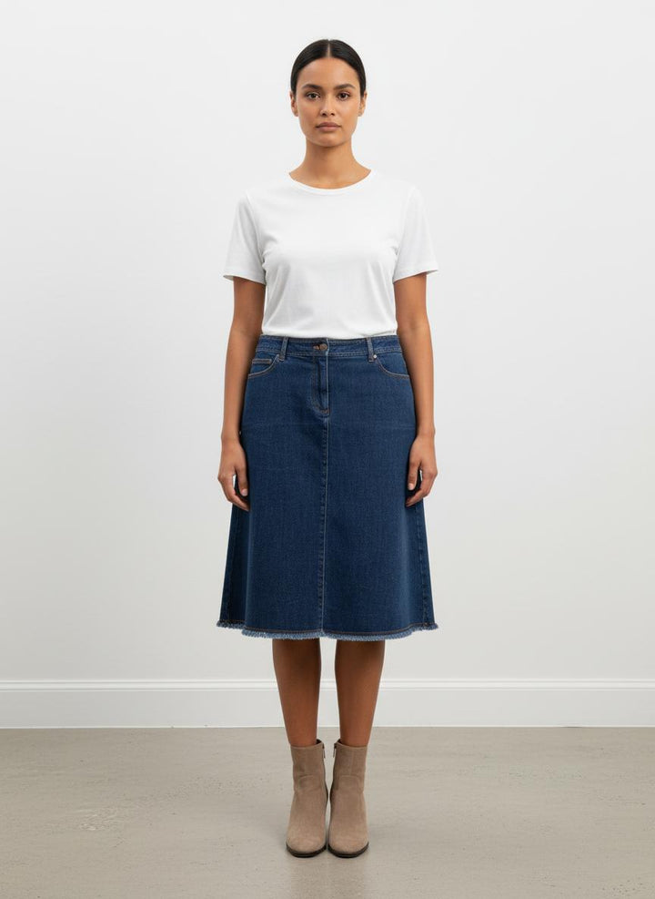 Jupe Midi Bleue - Taille L/40