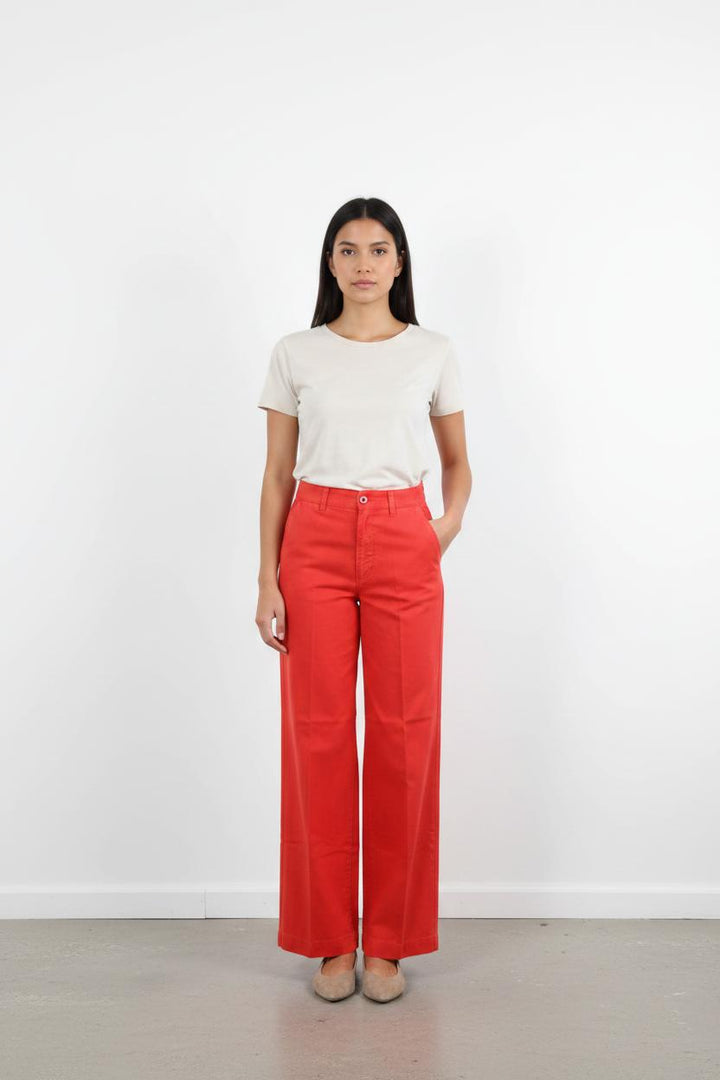 Pantalon Large Rouge - Taille S/36