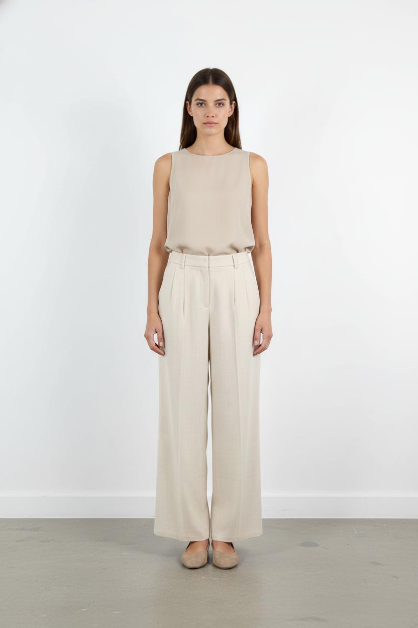 Pantalon Large Beige - Taille M/38