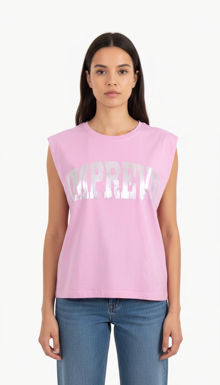 Débardeur Rose et Blanc - Taille XS/34