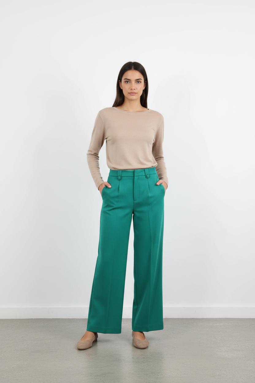 Pantalon Large Vert - Taille S/36