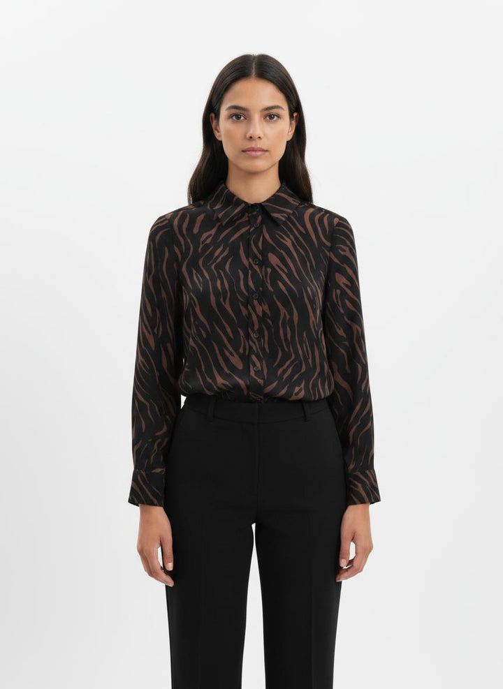 Chemise Noire et Marron - Taille S/36