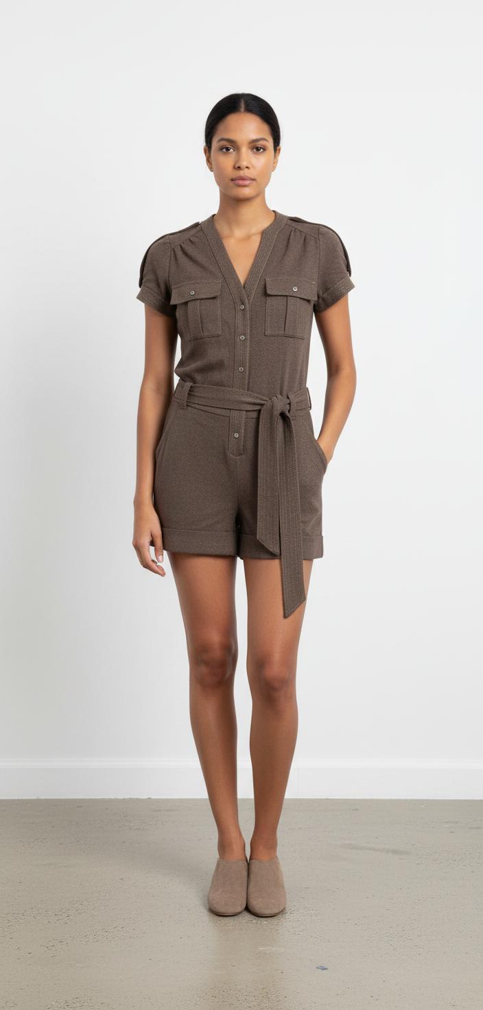 Combishort Marron - Taille S/36