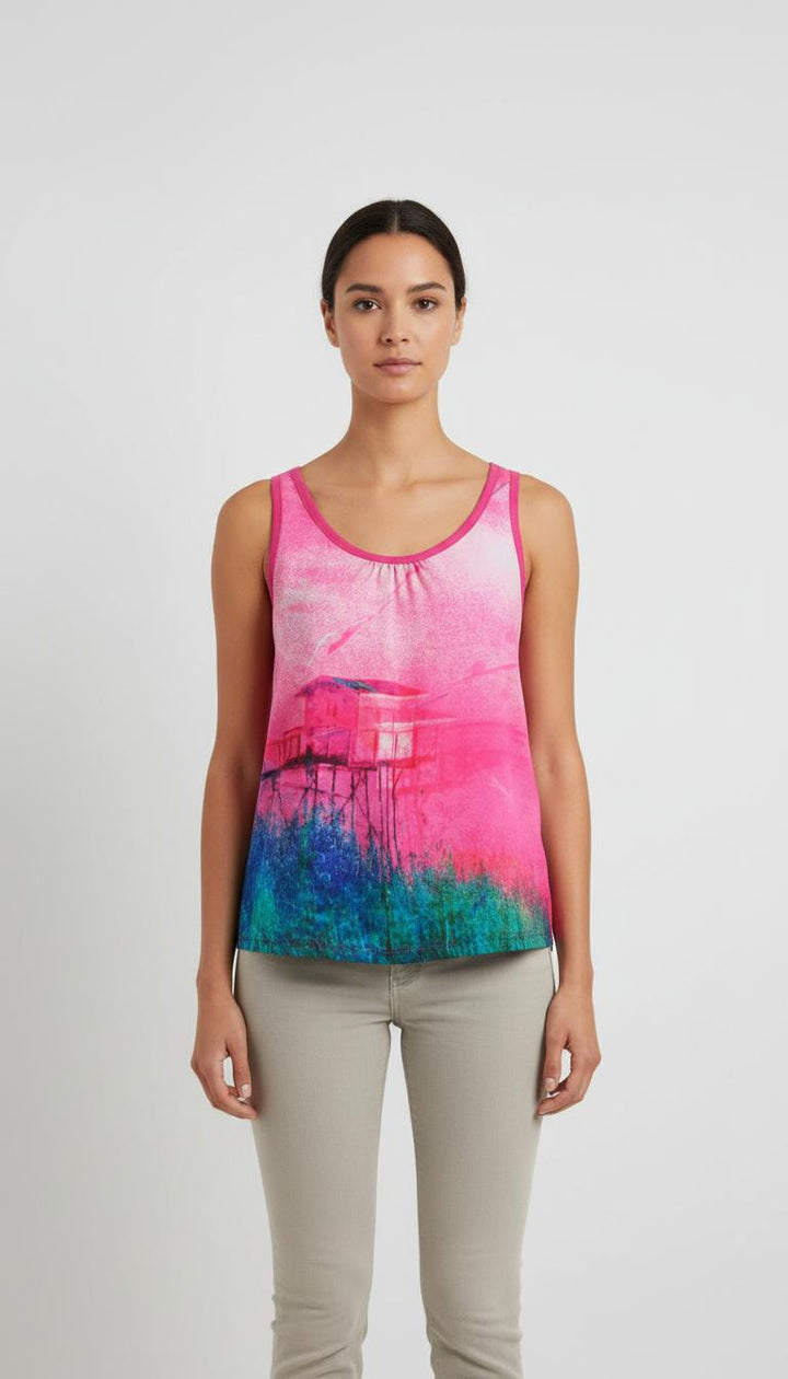 Débardeur Rose et Bleu - Taille L/40