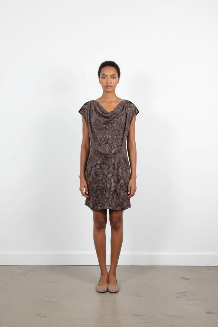 Robe Midi Marron et Noire - Taille XS/34