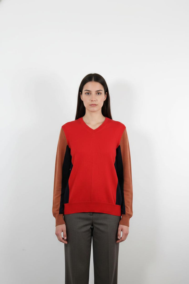 Pull Rouge Bleu et Marron - Taille M/38