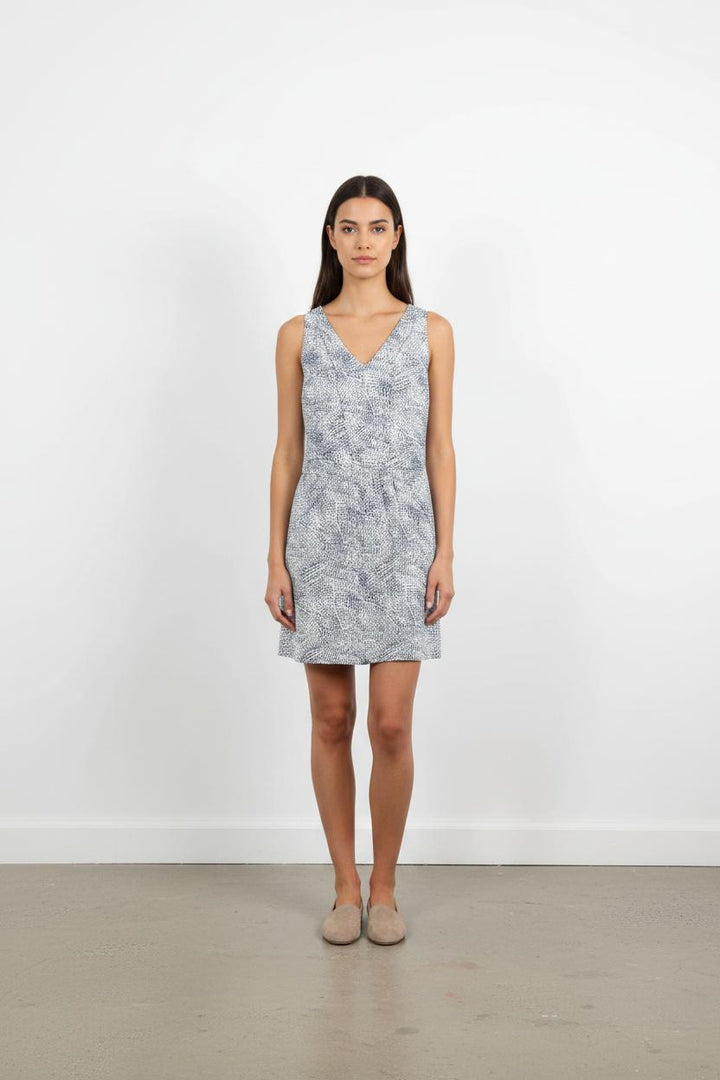 Robe Midi Blanche et Bleue - Taille M/38