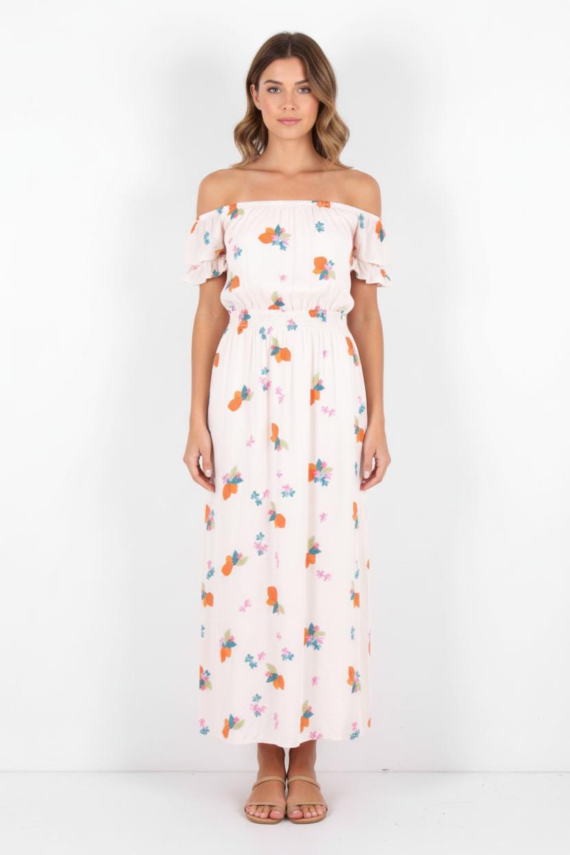 Robe Longue Rose à Fleurs Multicolores - Taille M/38 de la marque Des petits hauts | PARAD64392 - Vendu par Paradigme - Image 1