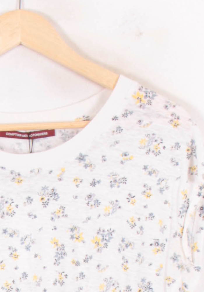 Tee-shirt Blanc et Jaune - Taille S/36 de la marque Comptoir des Cotonniers | PARAD64395 - Vendu par Paradigme - Image 3