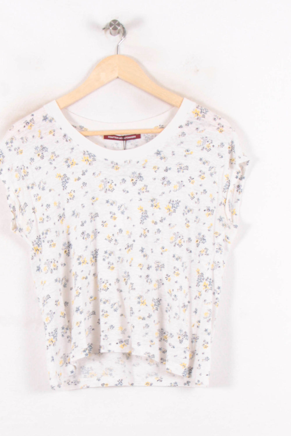 Tee-shirt Blanc et Jaune - Taille S/36 de la marque Comptoir des Cotonniers | PARAD64395 - Vendu par Paradigme - Image 2