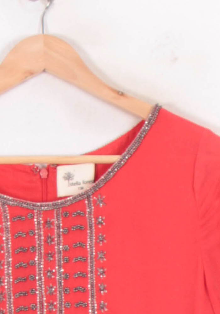 Robe Midi Rouge - Taille M/38 de la marque Stella Forest | PARAD64412 - Vendu par Paradigme - Image 3