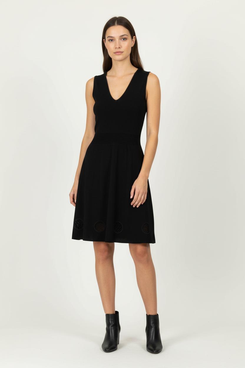 Robe Midi Noire - Taille M/38 de la marque Sandro | PARAD64417 - Vendu par Paradigme - Image 1