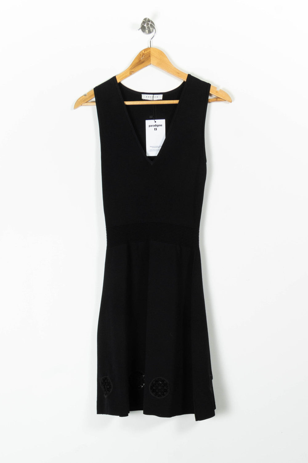 Robe Midi Noire - Taille M/38 de la marque Sandro | PARAD64417 - Vendu par Paradigme - Image 2