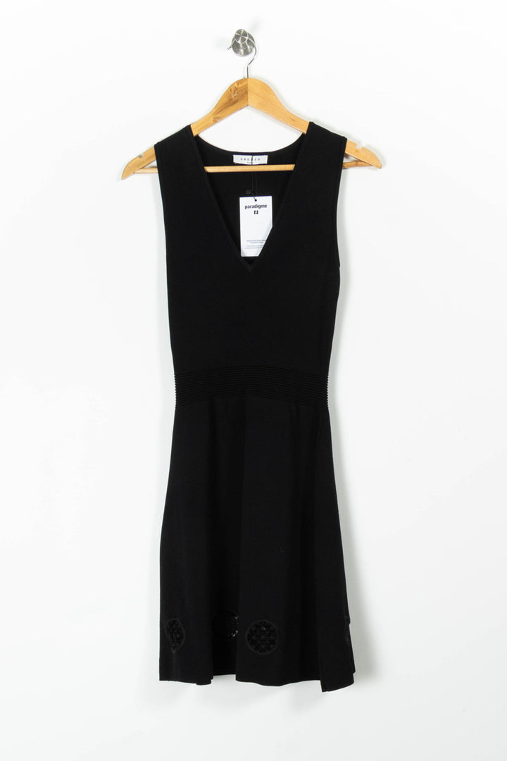 Robe Midi Noire - Taille M/38 de la marque Sandro | PARAD64417 - Vendu par Paradigme - Image 2