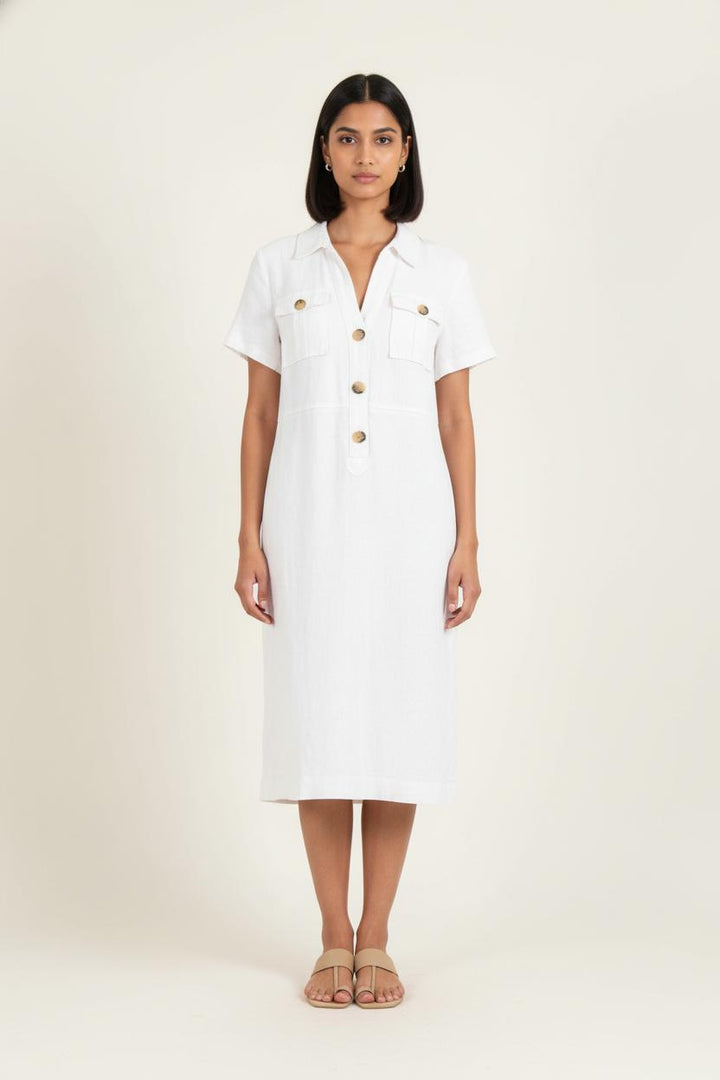 Robe Chemise Blanche - Taille M/38 de la marque Caroll | PARAD64421 - Vendu par Paradigme - Image 1