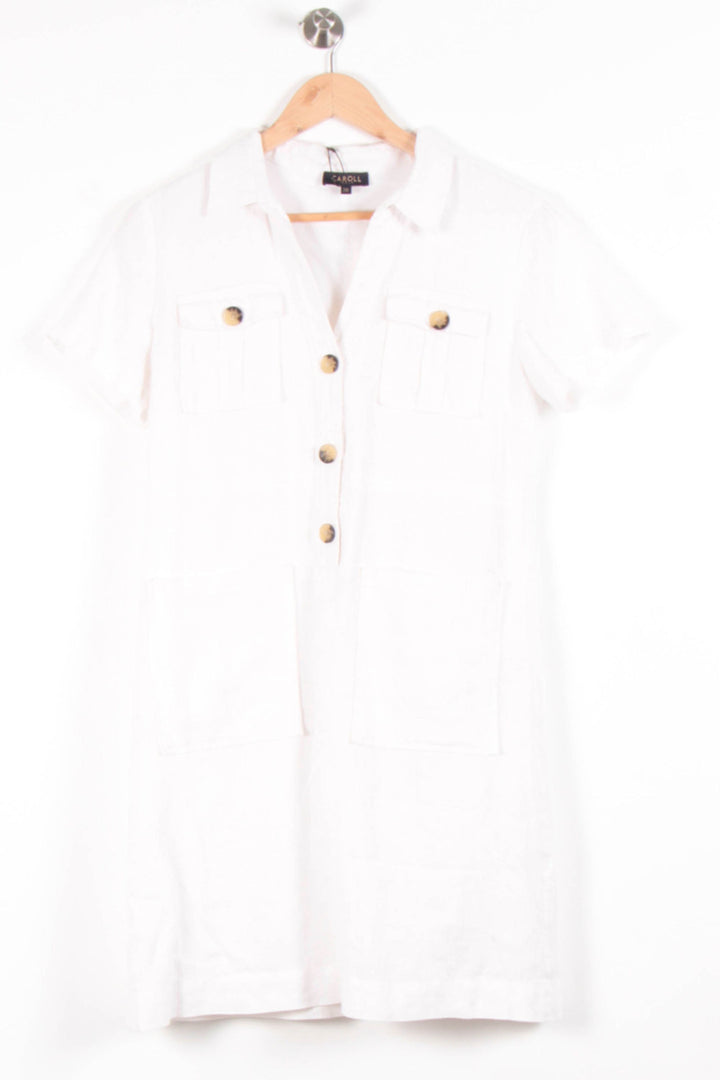 Robe Chemise Blanche - Taille M/38 de la marque Caroll | PARAD64421 - Vendu par Paradigme - Image 2