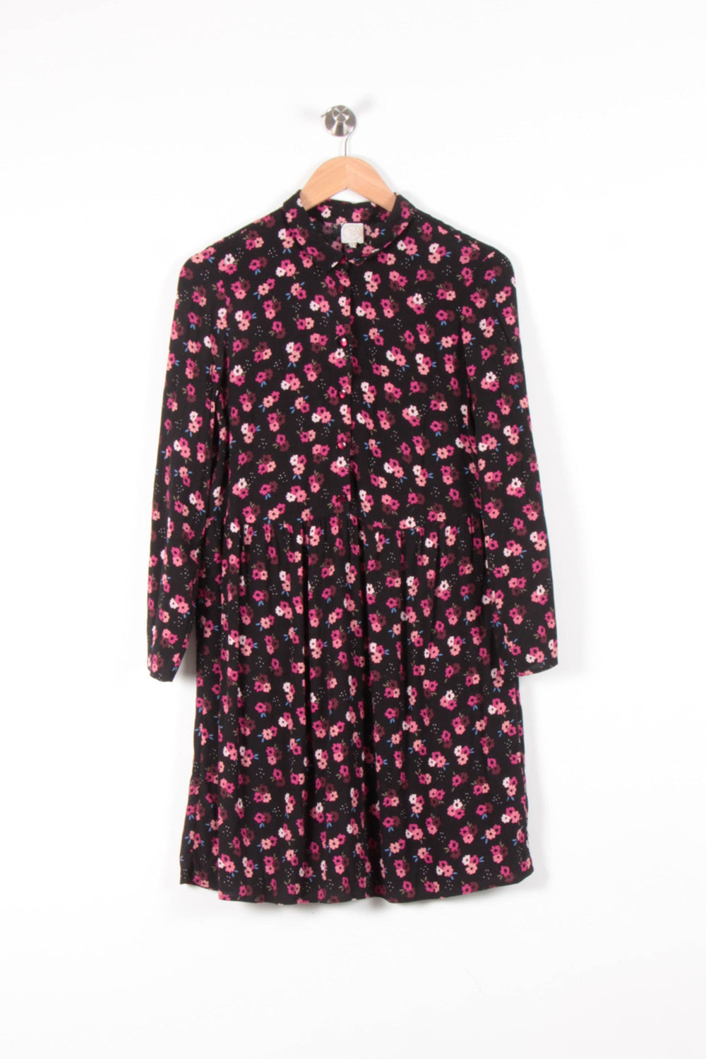 Robe Chemise Noire et Rose - Taille S/36 de la marque Des petits hauts | PARAD64422 - Vendu par Paradigme - Image 2