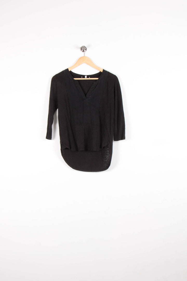 Blouse Noire - Taille S/36 de la marque Sandro | PARAD64429 - Vendu par Paradigme - Image 2