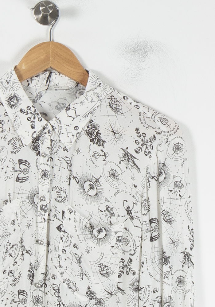 Chemise Blanche et Noire - Taille M/38 de la marque IKKS | PARAD64451 - Vendu par Paradigme - Image 3