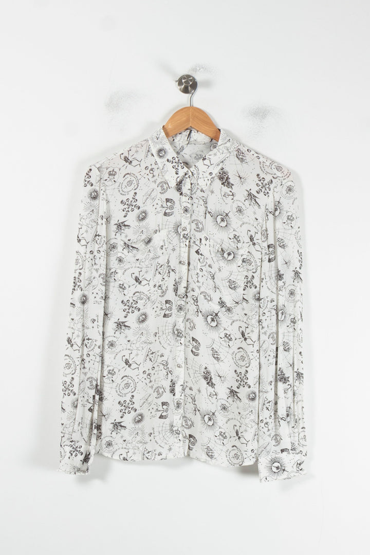 Chemise Blanche et Noire - Taille M/38 de la marque IKKS | PARAD64451 - Vendu par Paradigme - Image 2