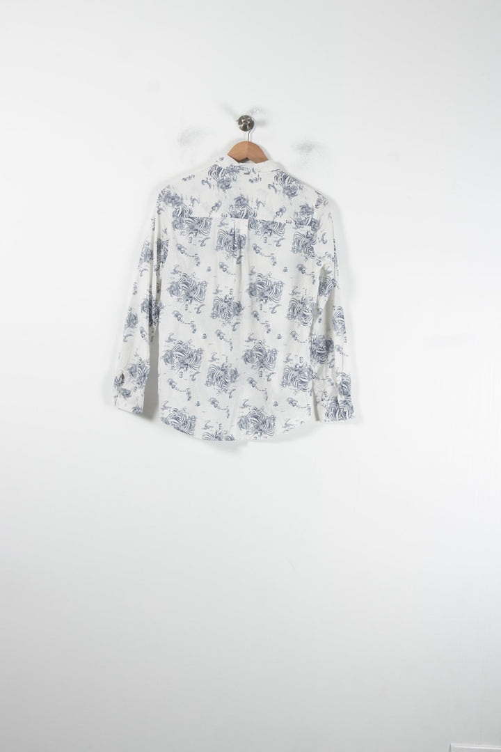 Chemise Blanche et Bleue - Taille M/38 de la marque IKKS | PARAD64452 - Vendu par Paradigme - Image 4